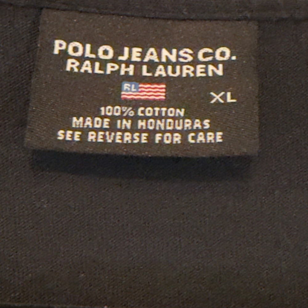 Vintage Polo Jeans Co Ralph Lauren USA Flag RL 67 Graphic T Shirt Men XL Y2K - Picture 6 of 7